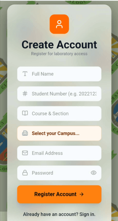 Student registration with verified campus assignment.